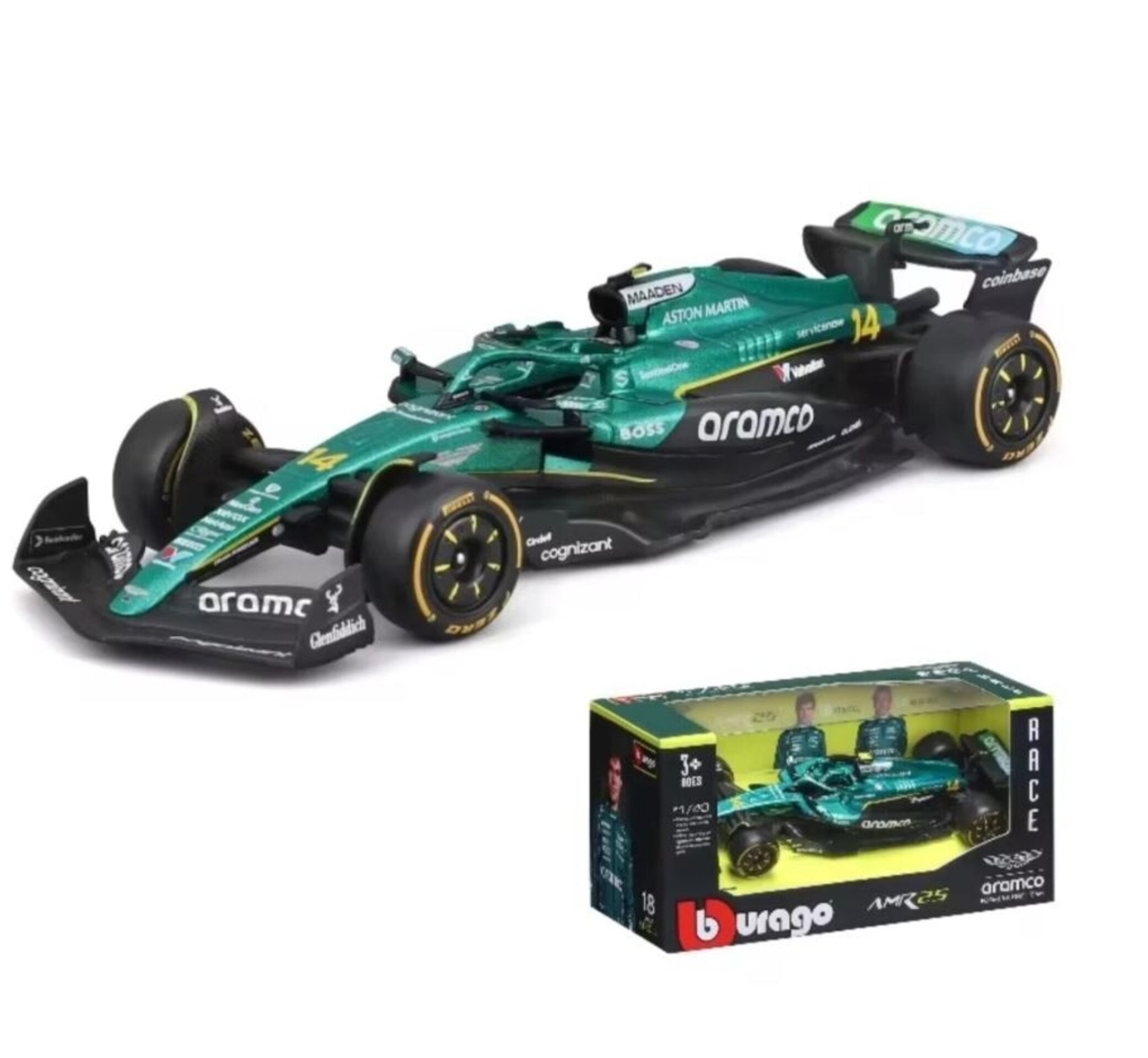 Coche de Fórmula 1 Fernando Alonso Aston Martin AMR23 a Escala 1:43 - 1