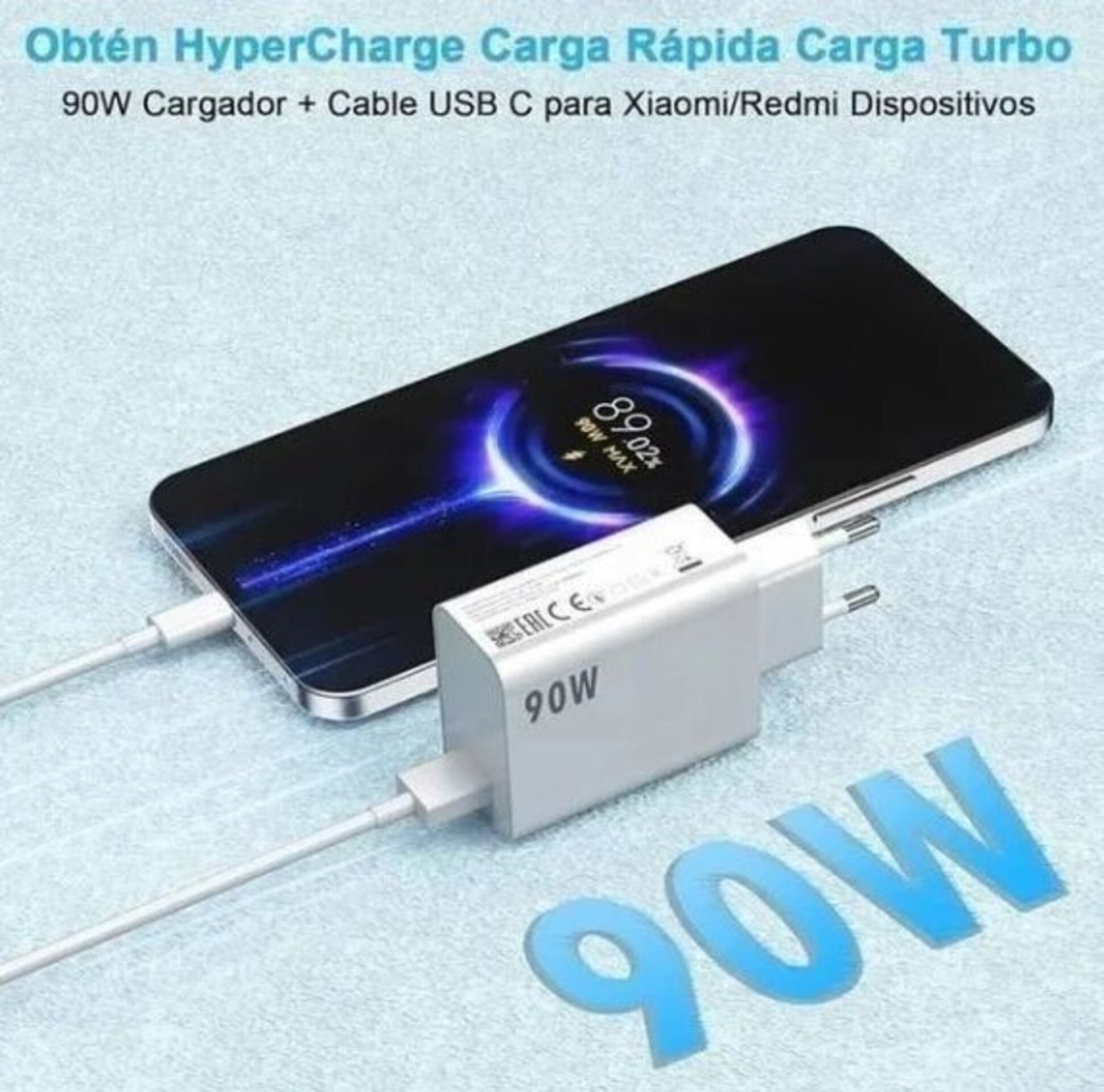 Cargador de Móvil 90W Hyper Carga Rápida - 3
